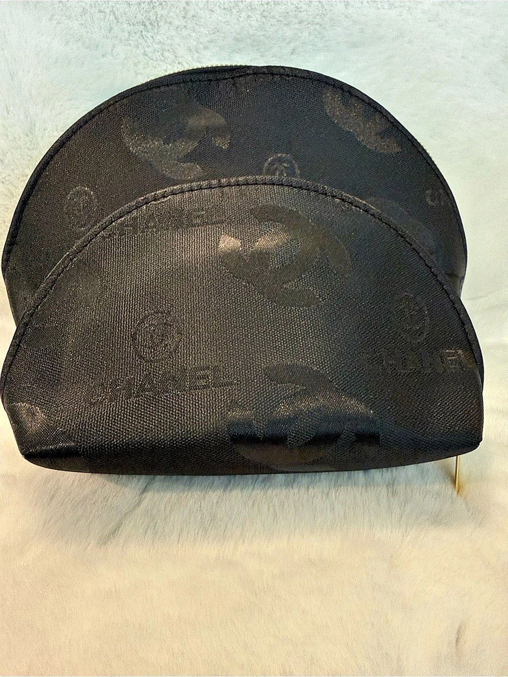 NWOT Source Unknown Set of 4 Black Cosmetic Pouches